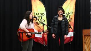 Moana and Sophie - Waiuku College - Stand Up Stand Out 2014 - Live NZ