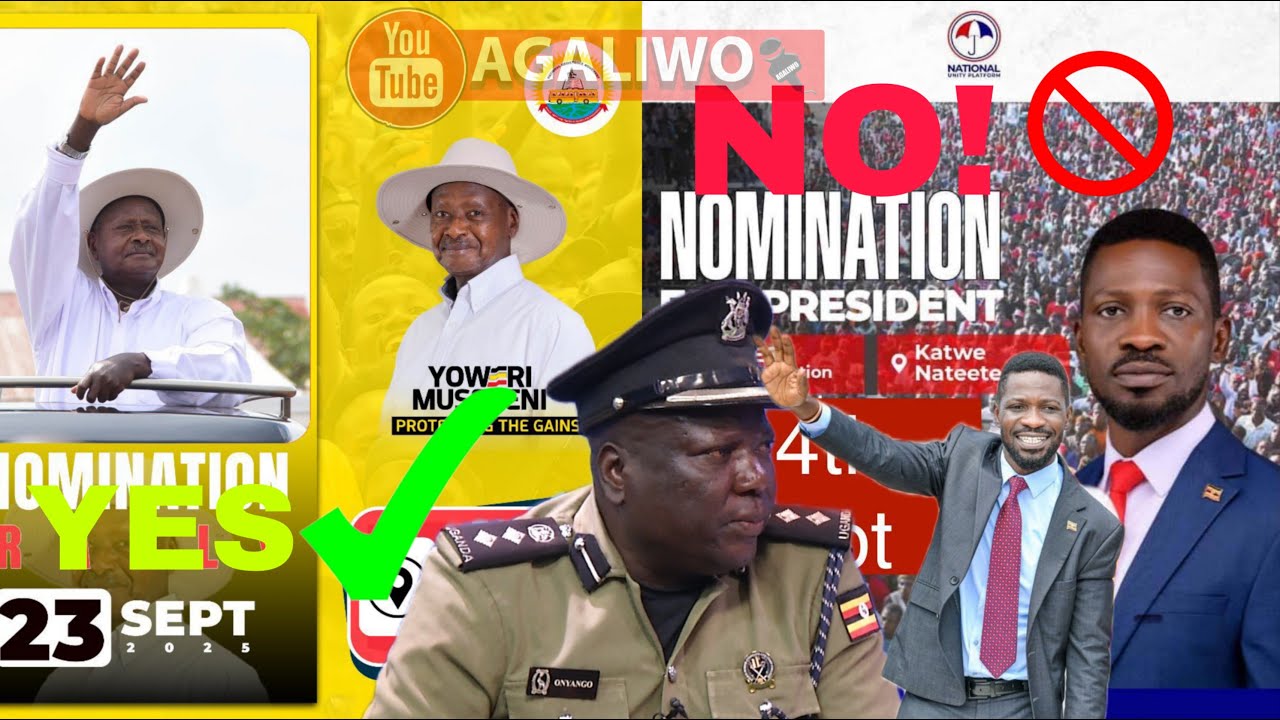 BOBI WINE POLICE EMUGANYE OKOLA NOMINATION RALLY E KATWE. PRESIDENT MUSEVENI EMUKILIZA E KOLOLO