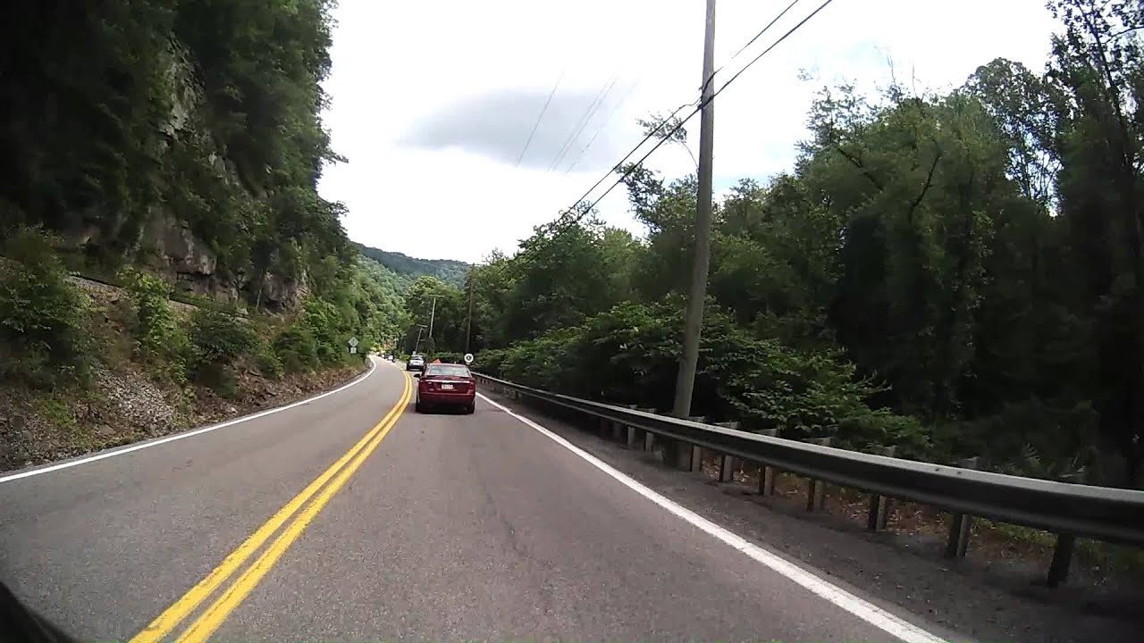 RFTW 2012 Central Route Ride to Rainelle driving by Stream and Waterfall