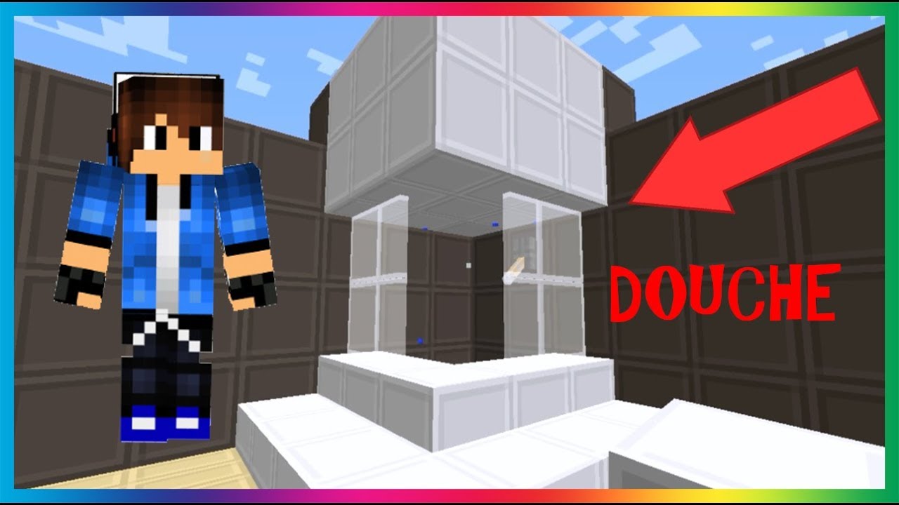 COMMENT FAIRE UNE DOUCHE DANS MINECRAFT ? TUTO BUILD - YouTube