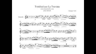 Trinklied La Traviata Clarinet chords
