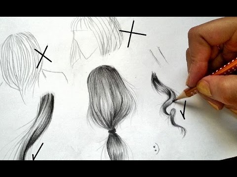 تعلم رسم الشعر كالمحترفين  للمبتدئين  How to draw hair