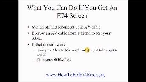 How to Fix E74 Error on Xbox 360