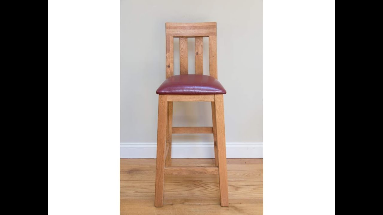 Billy Red Leather Bar Stool YouTube