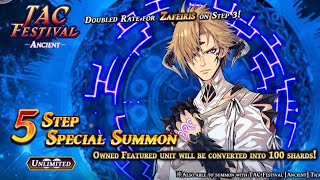 The Alchemist Code - Summons for New OP Ancient Unit, Zafeiris! (5 Steps)