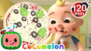 JJ Cooks Yummy Pizza! | CoComelon | Nursery Rhymes for Kids | Moonbug Kids Express Yourself!