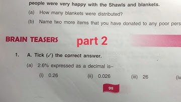 DAV Class 6 math chapter 5 brain teasers ।। Class 6 chapter 5 brain teasers dav public school part 2