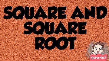 Square and Square root-Column Method