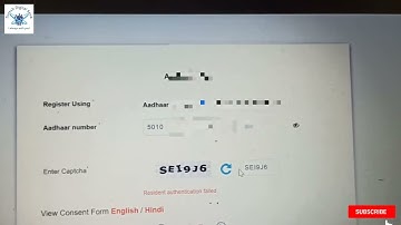 Resident authentication failed | Problem in e-Shram Aadhaar e-Kyc