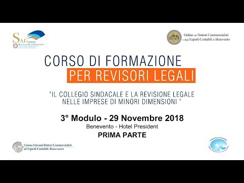 3° Modulo - prima parte - Corso di Formazione per Revisori Legali