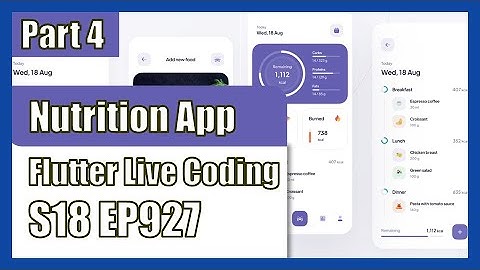 [Flutter] Flutter Live Coding EP927 (Nutrition App Part 4)