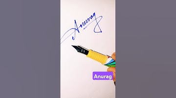 Anurag name sign | Signature | Calligraphy #shorts