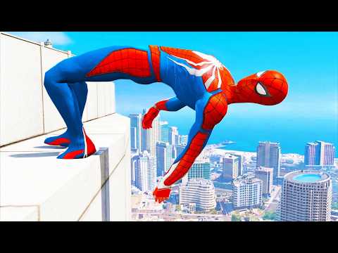 SPIDERMAN CRAZY ACTION MOMENTS (GTA 5 Spider-Man Gameplay)