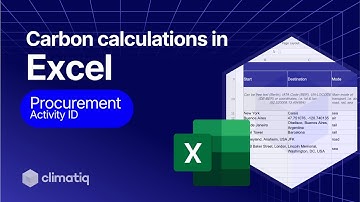 How to calculate procurement carbon footprint using Activity ID: Climatiq Excel add-in V2