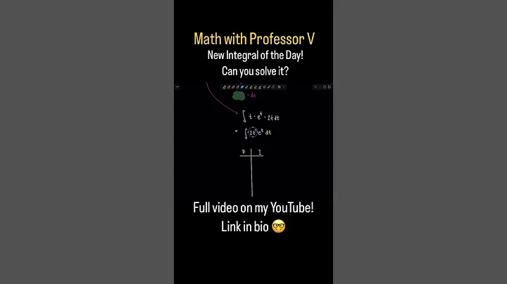 New INTEGRAL OF THE DAY! Can you solve it? Math with Professor V