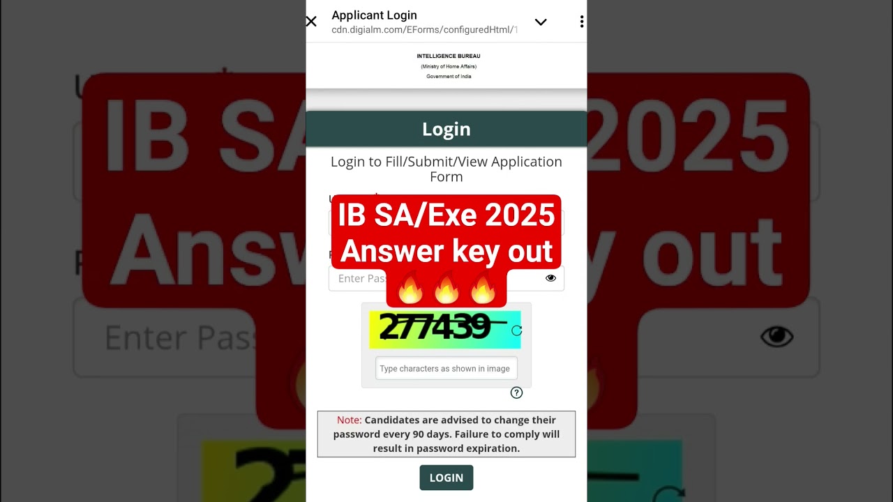 IB SA/Exe 2025 Answer key out🔥🔥🔥|| #ib #securityassistant #2025 #answerkeyout