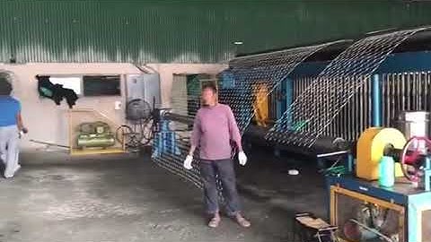 Nepal and India and Africa hot selling semi automatic gabion wire mesh making machine working video