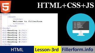 3rd Class- HTML Tag | web development free course with certificate| Free Computer Classes Online