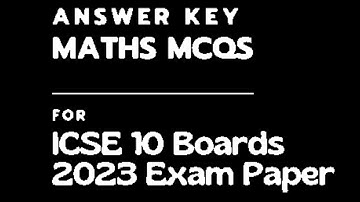 Mathematics ICSE Class 10 Boards exam 2023 solution || ICSE Maths Answer key #icse #boardexam2023