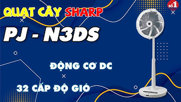Quạt cây SHARP PJ-N3DS nội địa Nhật, động cơ DC - 32 cấp gió, ion khử mùi - 0987666809