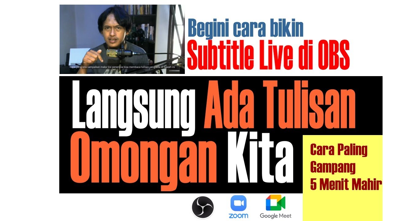 Membuat Live Subtitle Di OBS Gampang Banget Ngomong langsung ada