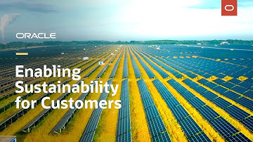 Oracle technology enables sustainability for customers