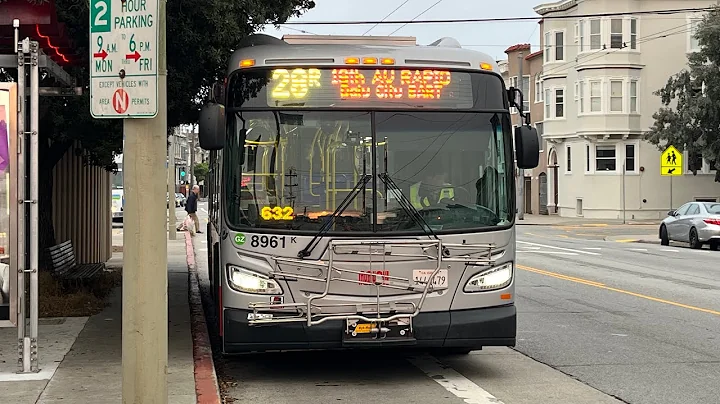 ⁴ᴷ⁶⁰ WELCOME BACK | SF MUNI 2018 New Flyer XDE40 #8961 on 28R 19th Ave Rapid