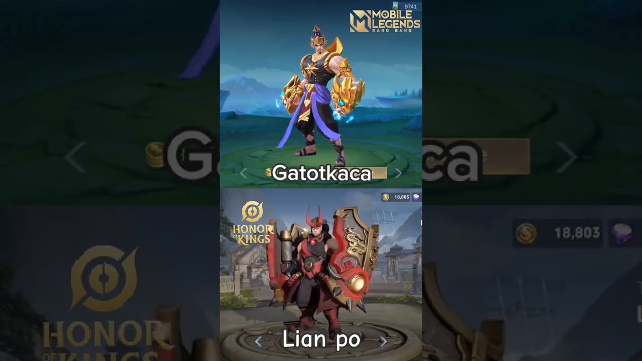 Gatotkaca (MLBB) vs Lian po (HOK) Skills Comparison 2023