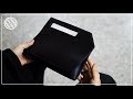 [Leather Craft] Making a simple handmade clutch bag / free PDF pattern