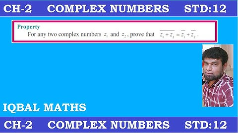TN Class 12 Maths New Syllabus Property of Complex Conjugate-1 Chapter-2 Complex Numbers