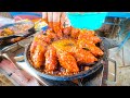 Indian street food in kerala  spicy mussels masala  chili soda  kannur india