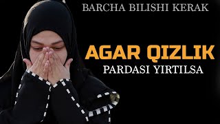 Abdulloh Domla Barcha Bilishi Kerak Agar Qizlik Pardasi Yirtilsa