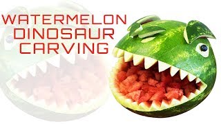 Watermelon Carving - Creative Food Ideas | Dinosaur fruit carving