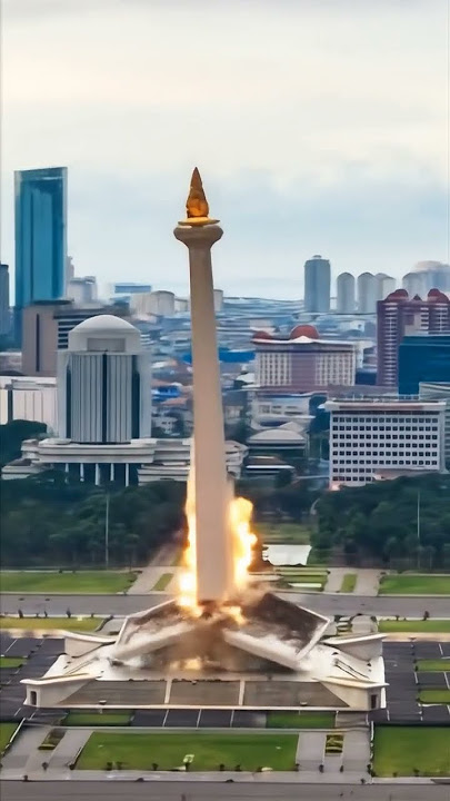 terorrist bombing a landmark #monas #explotion #explode #terror