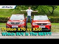 2020 Proton X70 vs Proton X50 Comparison Review in Malaysia, Which Family SUV to Buy? | WapCar