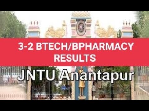 jntua 3-2 btech/bpharmacy results #jntua