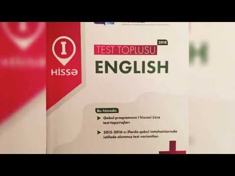 İngilis Dili Test Toplusu 2018 1-ci hissə cavablar