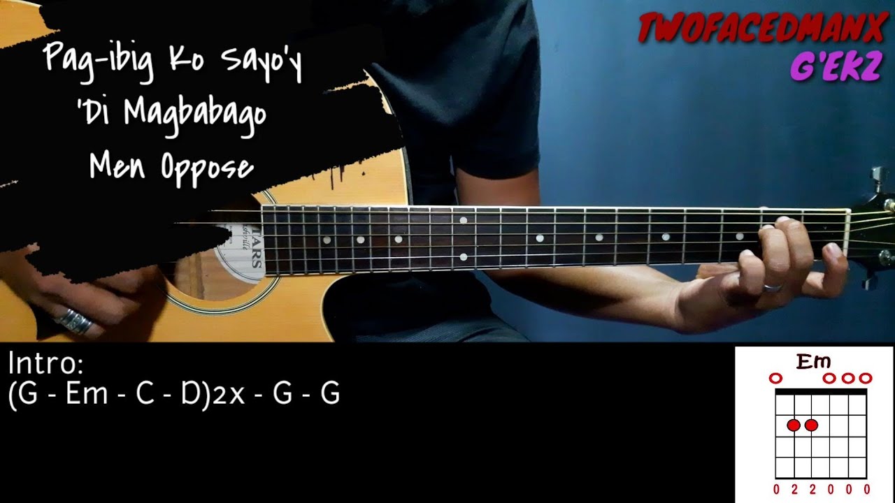 Pag ibig Ko Sayoy Di Magbabago   Men Oppose Guitar Cover With Lyrics  Chords