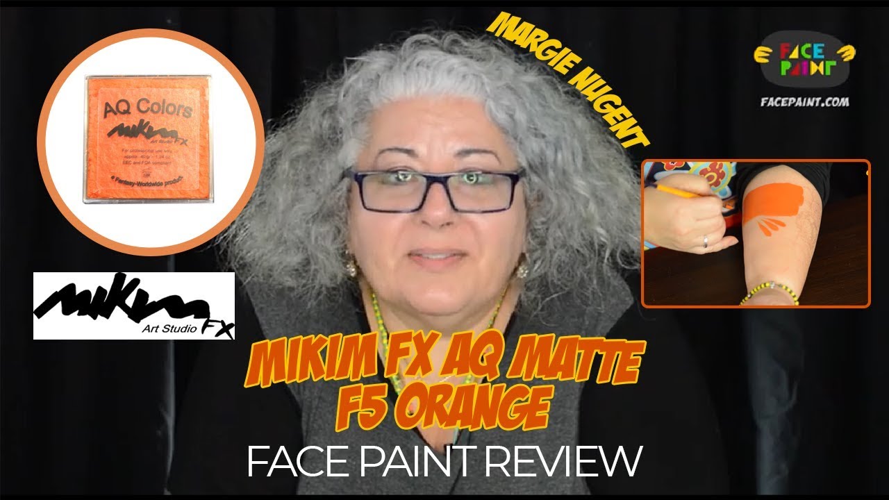 Mikim FX Orange Face Paint Review by Margie Nugent 