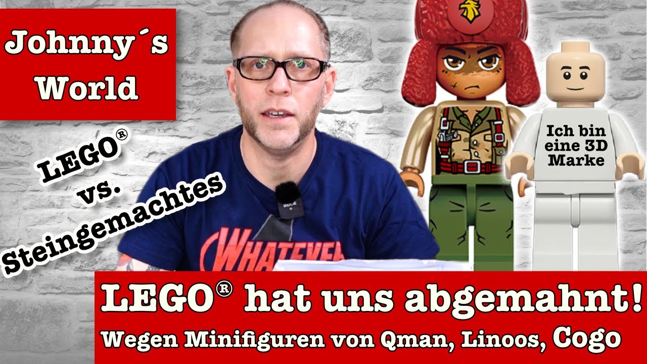 Update Ich habe eine Abmahnung von LEGO® bekommen! 3D Markenrecht Minifigur! LEGO® vs. Qman
