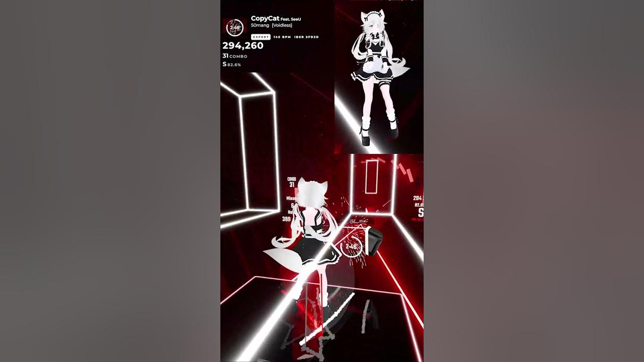 CopyCat (Feat. SeeU) / 50mang #beatsaber #vr #shorts