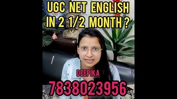Best UGC NET JRF English Coaching Classes #shorts #ugc #ugcnet #ugcnetenglish  , Deepika