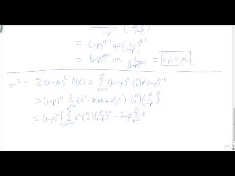 Binomial distribution: deriving