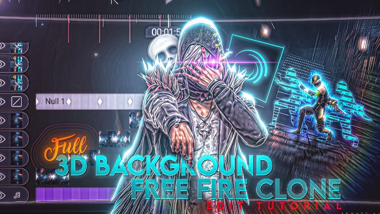 FULL 3D Background Free Fire Clone Edit Tutorial 🔥 | Manga Style Camera Movement (Mobile)