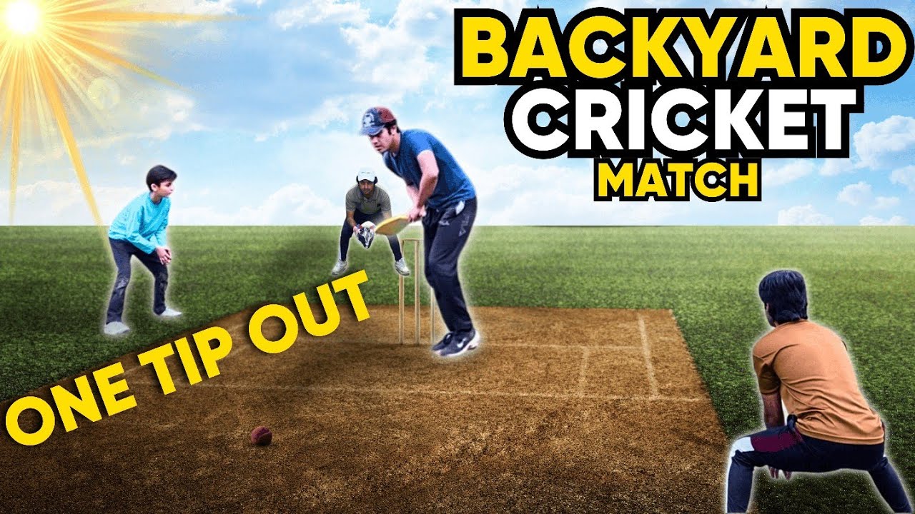 Backyard Cricket Match One Tip Out Basit vs Wahab vs Shayan vs Musa