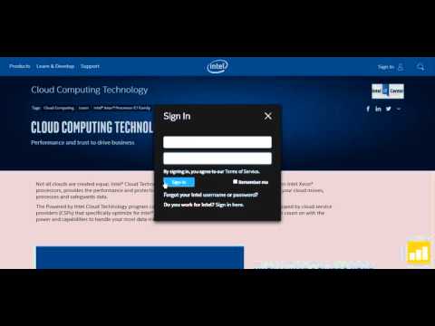 How to sign in on intel account