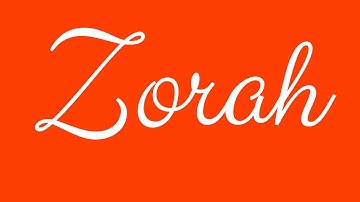 Learn how to Sign the Name Zorah Stylishly in Cursive Writing