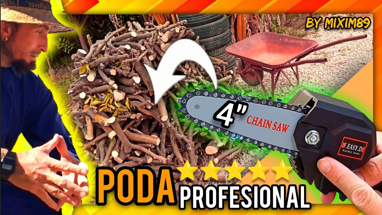 👨‍🌾🌿La Mejor y Más Pequeña MINI MOTOSIERRA PODA a BATERÍA (Montaje y Prueba en el Campo) by mixim89