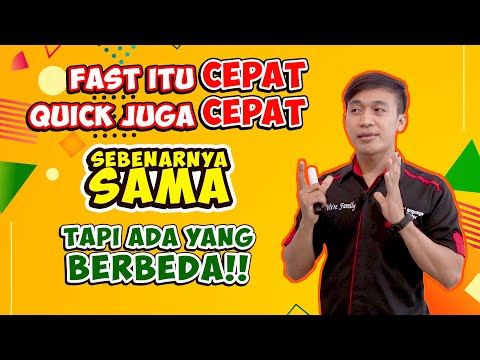 Video: Cepat adalah.. Arti dari kata 