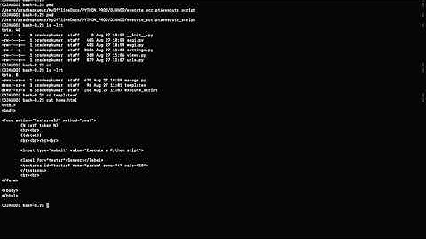 Django| execute Python script from Html File and output render back to Html file| DJANGO framework .